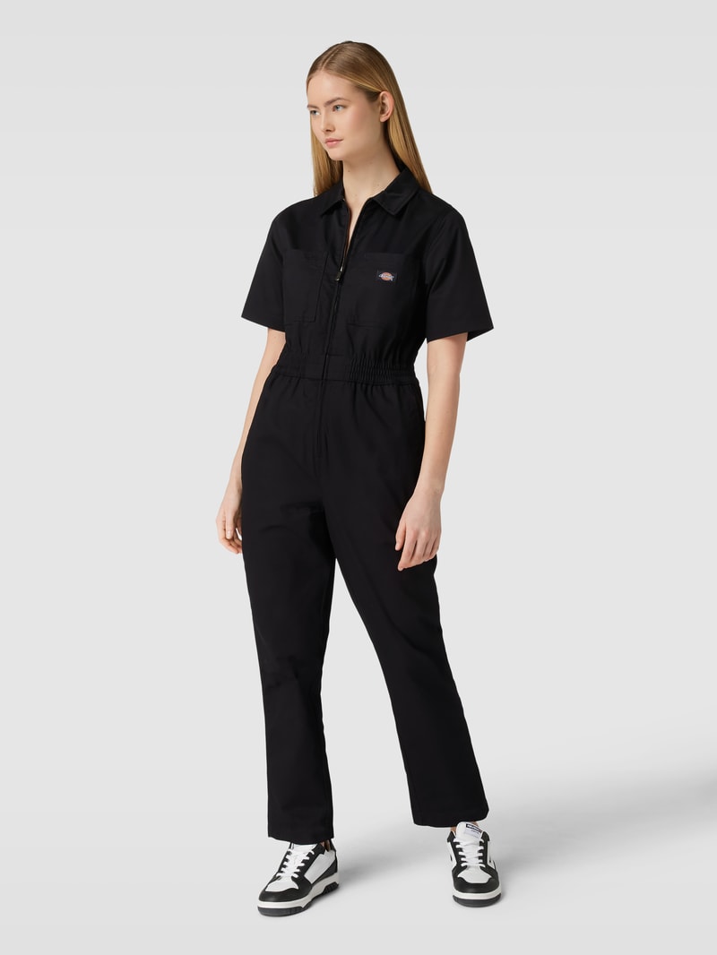 Jumpsuit mit kurzen Ärmeln Modell 'VALE' in schwarz