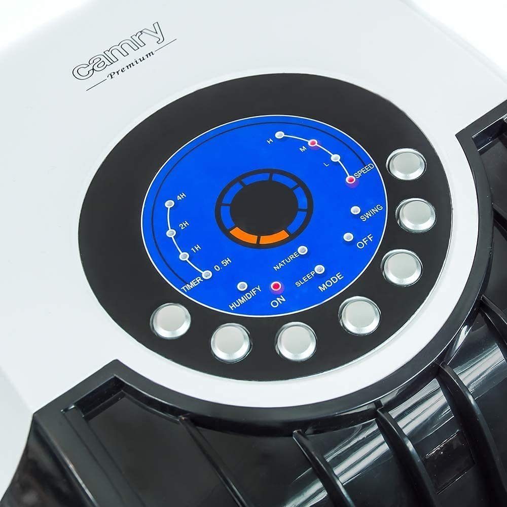JUNG Ventilatorkombigerät CAMRY mobiles Klimagerät ohne Abluftschlauch, Wasserkühlung, Fernbed, Aircooler, Aircondition, 80W, Luftkühler, leise, Ventilator Kühler