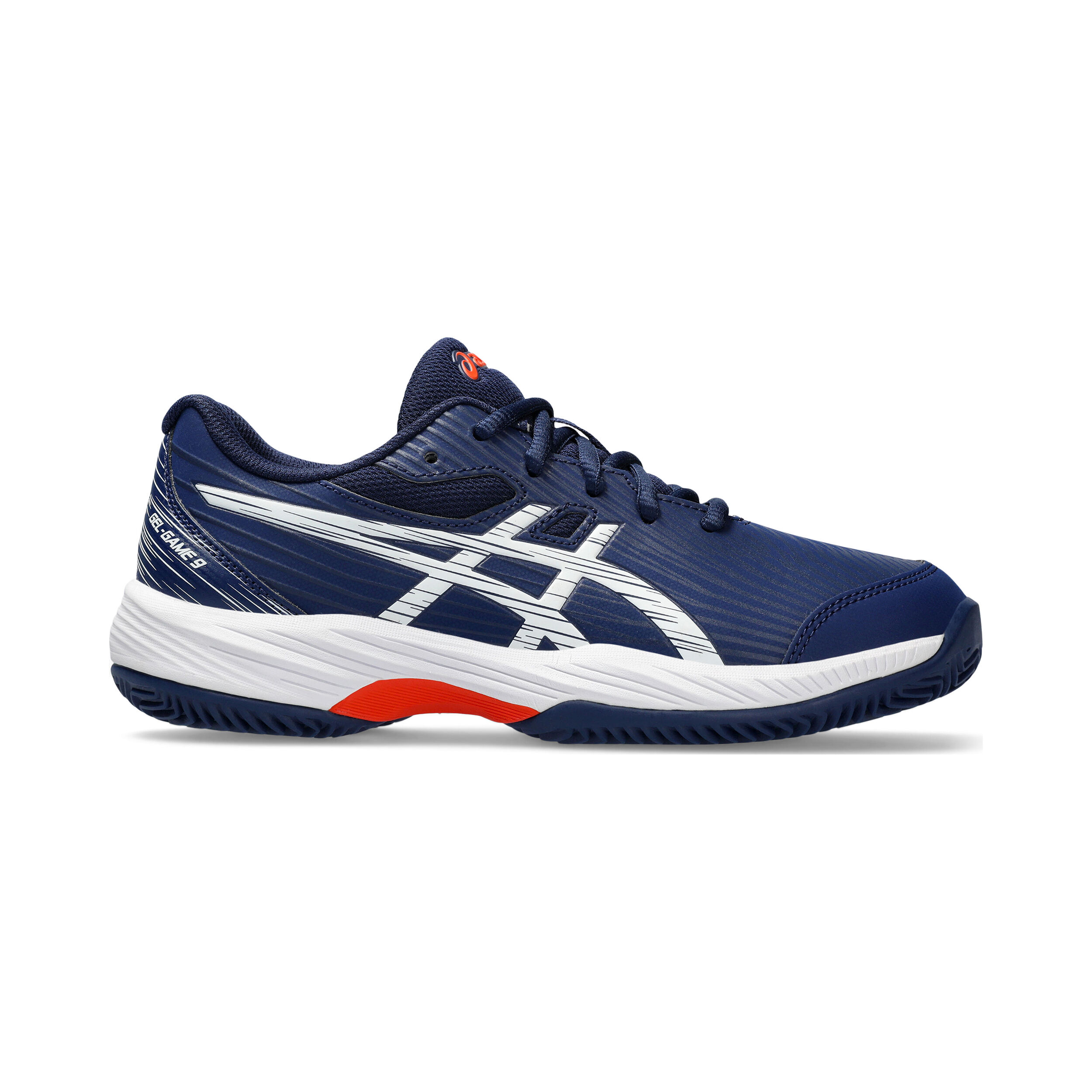 Gel-Game 9 GS Sandplatzschuh Kinder - Dunkelblau, Silber