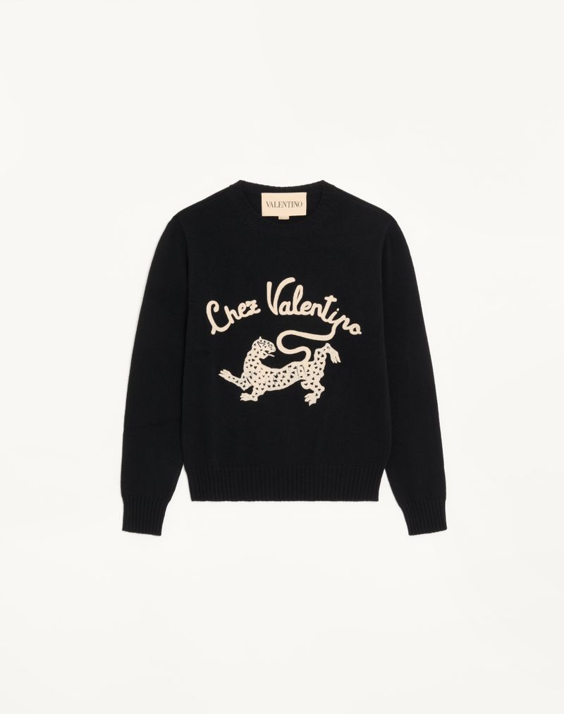 Suéter de lã Valentino com bordado na Valentino & Panther