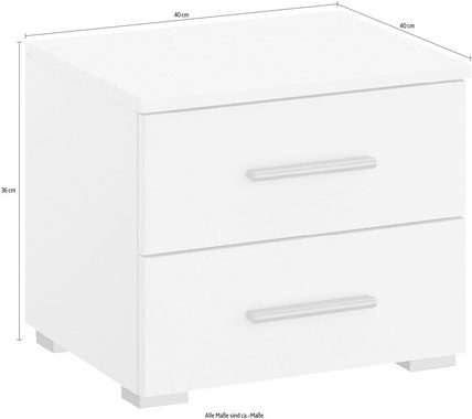 rauch Nachtkommode Base (Set), 2er-Set, optional in moderner Hochglanz-Front