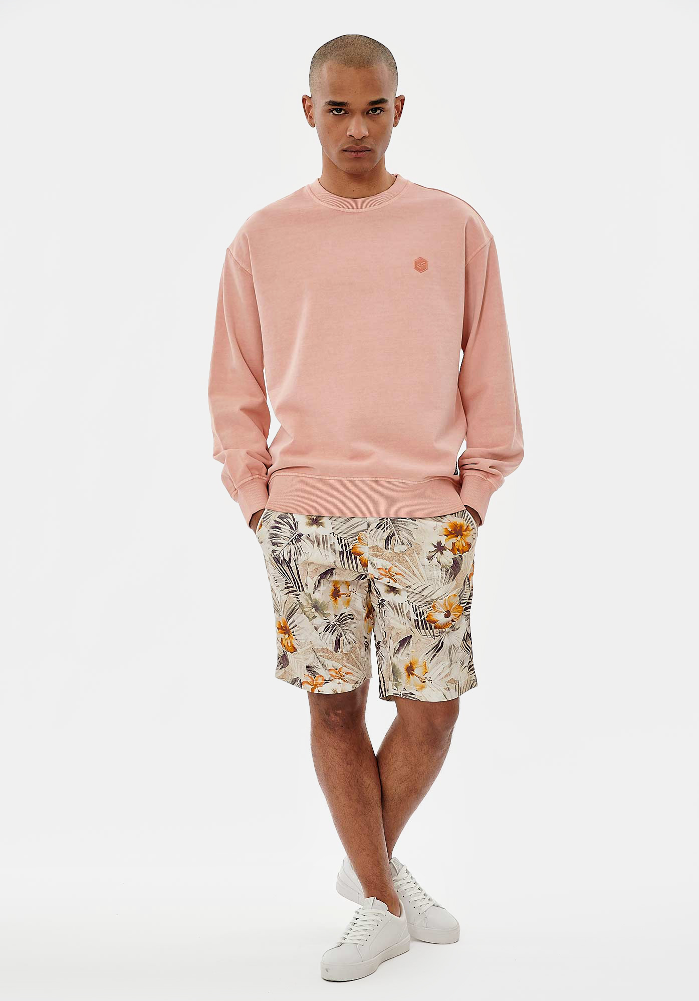 CREW   Sweat rose Homme en 100% coton