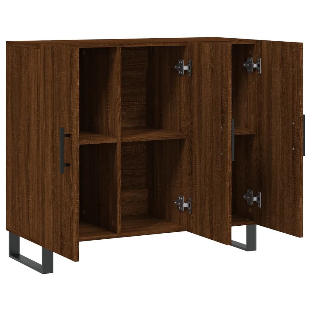vidaXL Sideboard Sideboard Braun Eichen-Optik 90x34x80 cm Holzwerkstoff (1 St)