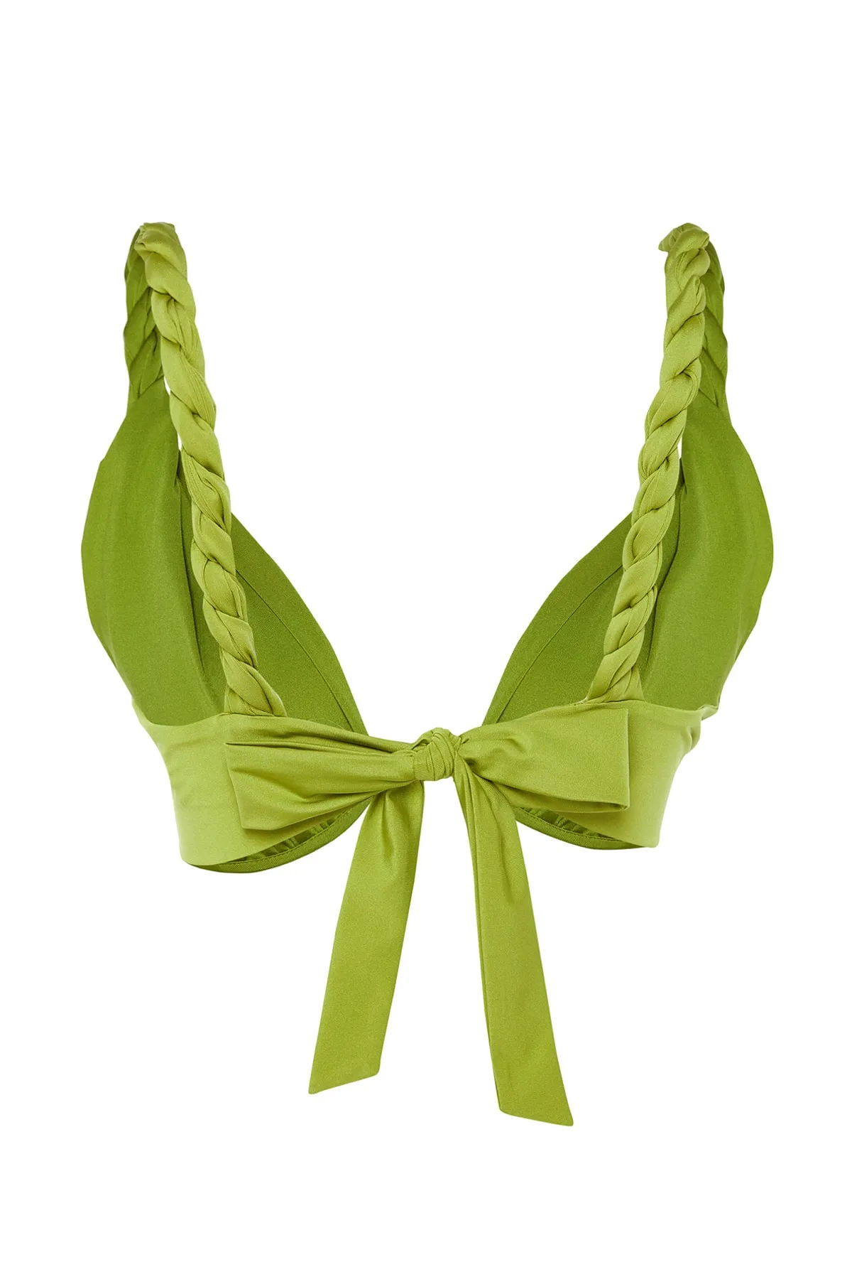 Trendyol Collection  X Zeynep Tosun Hellgrünes Träger-Bustier mit detailliertem Bügel TCLSS23BS00009