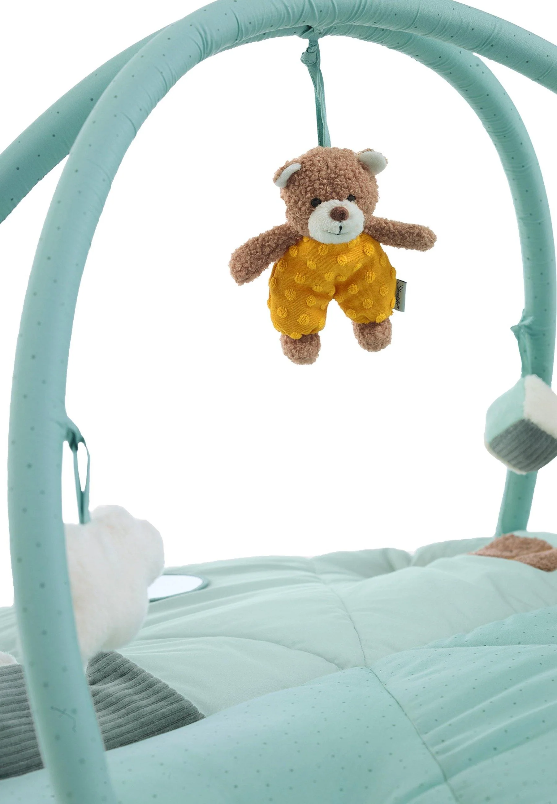 Spielbogen Bär Ben in Türkis mit Krabbeldecke rund