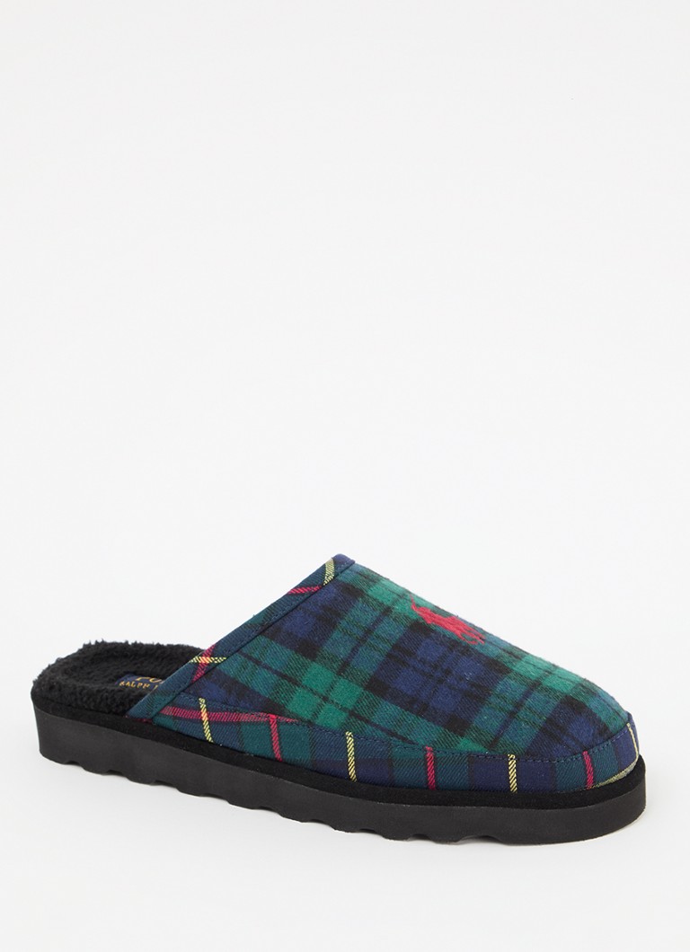 Ralph Lauren Reade papucs kockás mintával