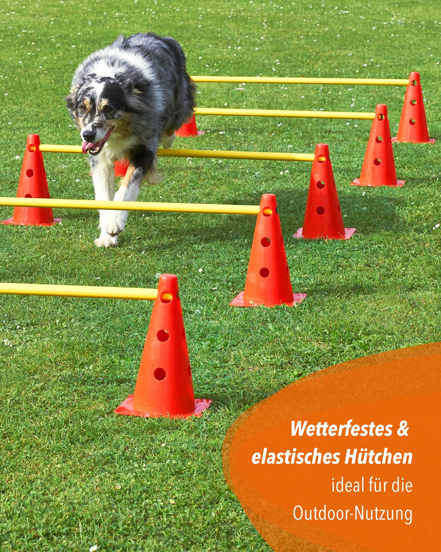 SPORTIKEL24 Markierungshütchen Loch-Markierkegel 30 cm Farbe Gelb