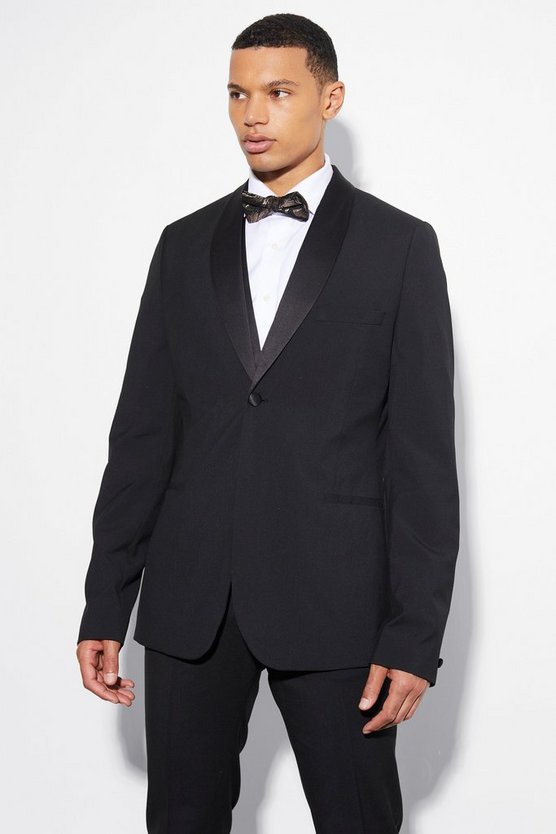 Tall einreihige Skinny Smoking-Jacke