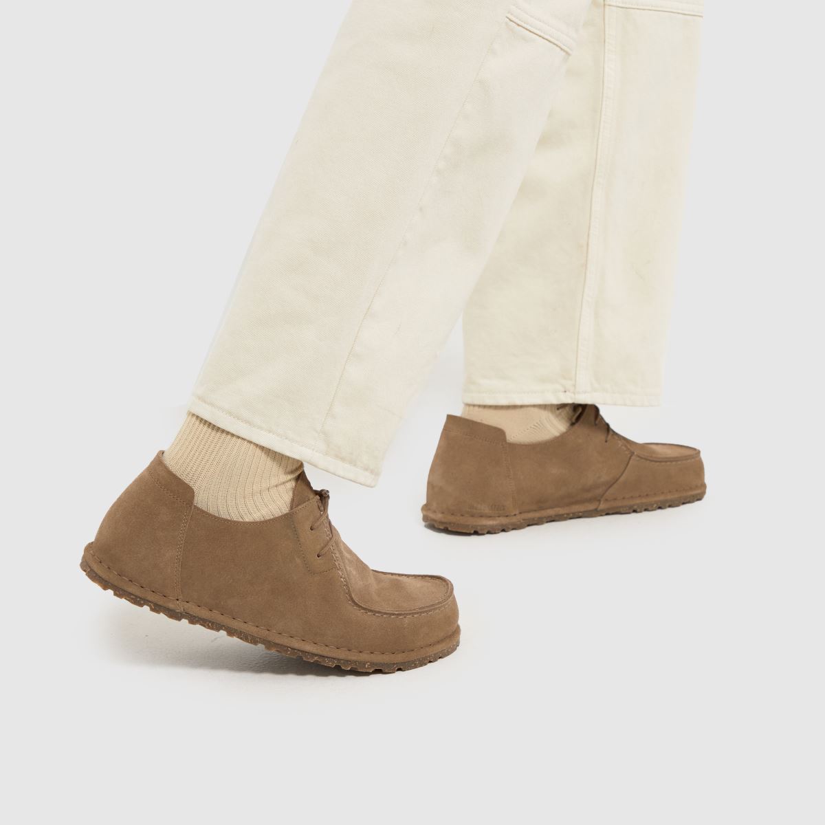 BIRKENSTOCK utti csipkés cipők taupe színben