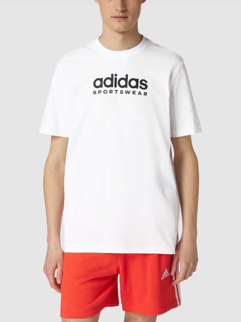 T-Shirt mit Logo-Print in weiß