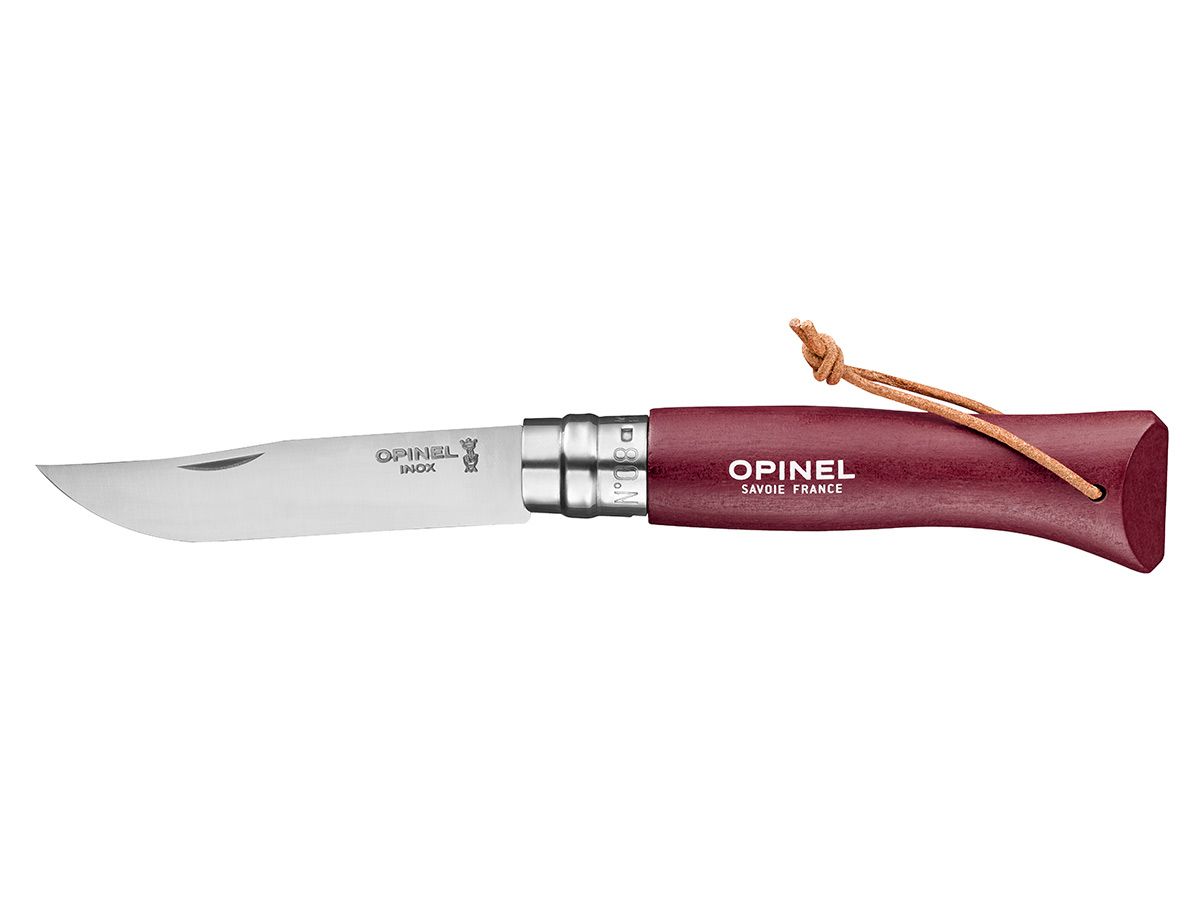 Opinel Colorama RVS N°08 rotes Taschenmesser