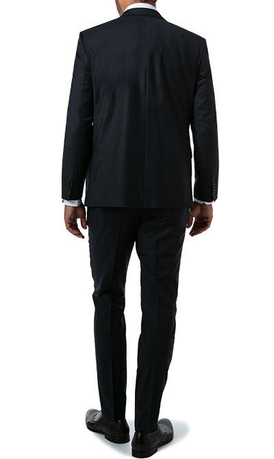 HECHTER PARIS, Anzug mit Weste, Shape Fit, Schurwoll-Stretch, schwarz