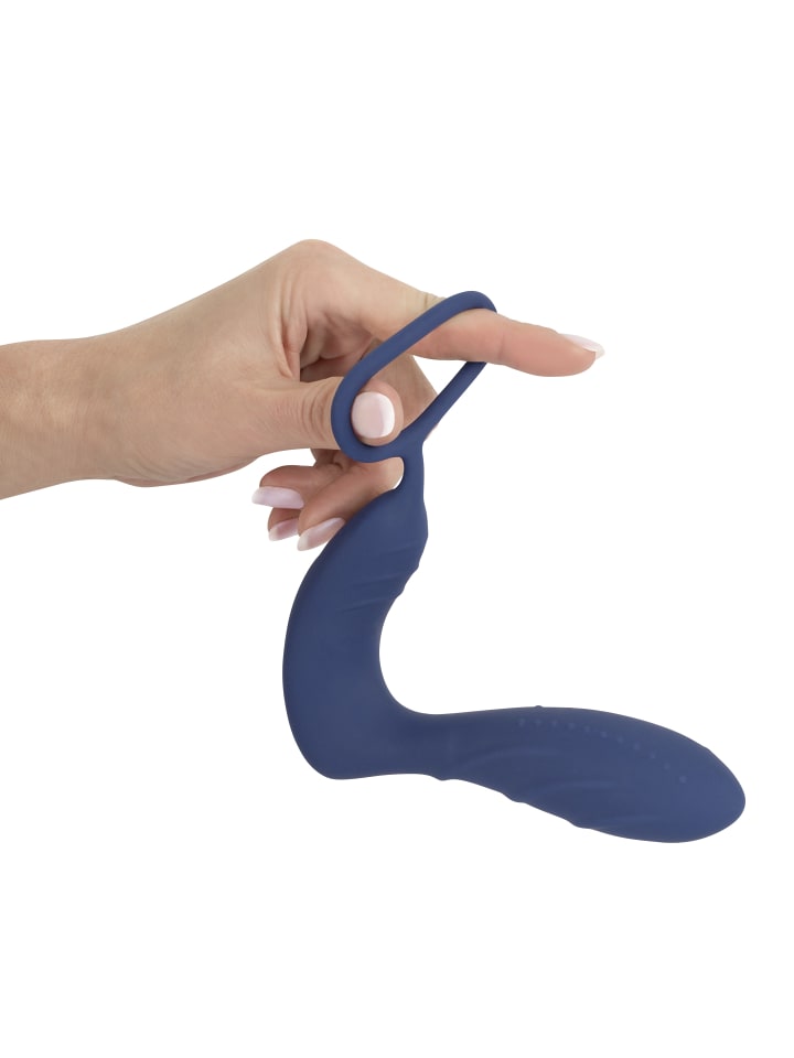 You2Toys Analplug Vibrating Prostate Plug with cockring in blau günstig kaufen 14,5 cm