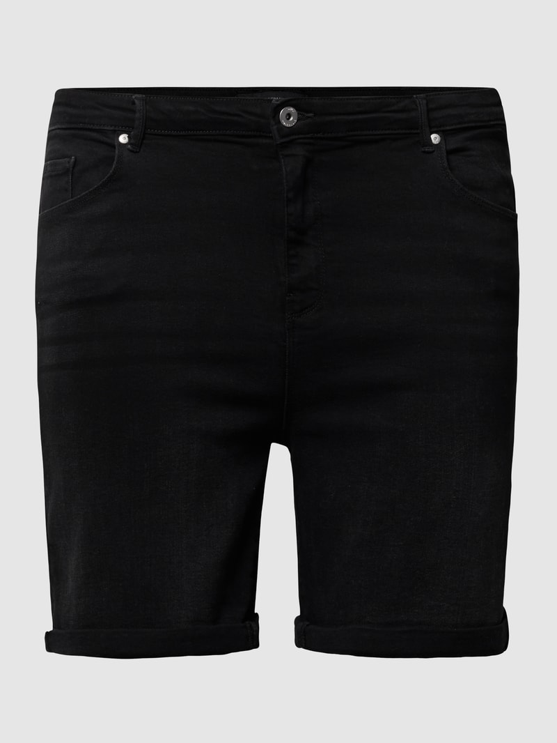 PLUS SIZE Jeansshorts mit Stretch-Anteil in schwarz