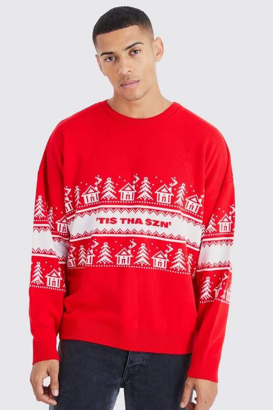 Oversize Tiz Tha Szn Weihnachtspullover