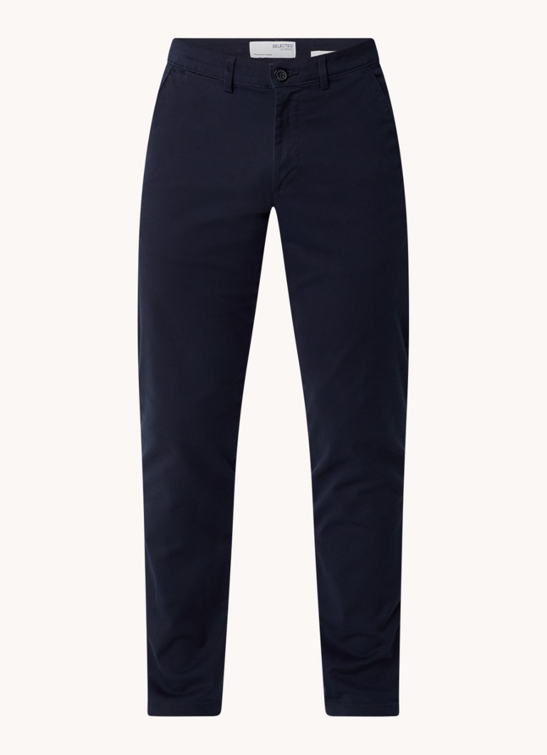 Calça chino slim fit Selected Homme New Miles com bolsos laterais.