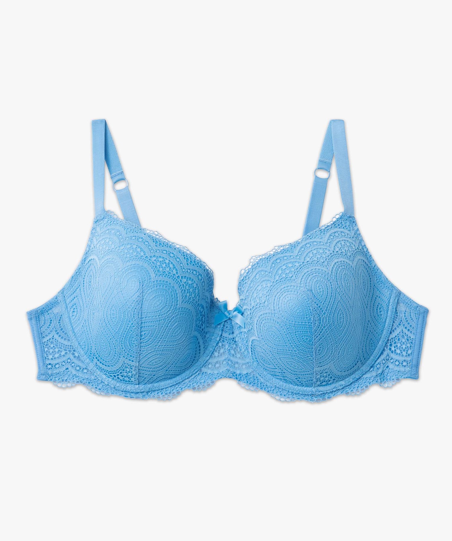 Soutien-gorge grande taille à armatures et coques fines bleu | GEMO