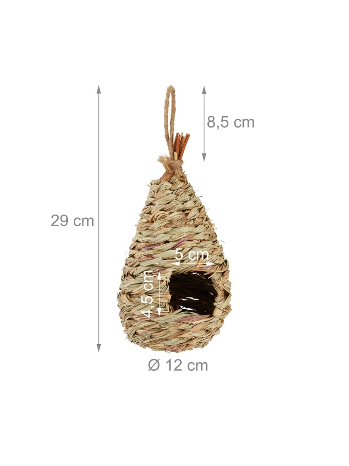 relaxdays Vogelnest in Natur günstig kaufen onesize