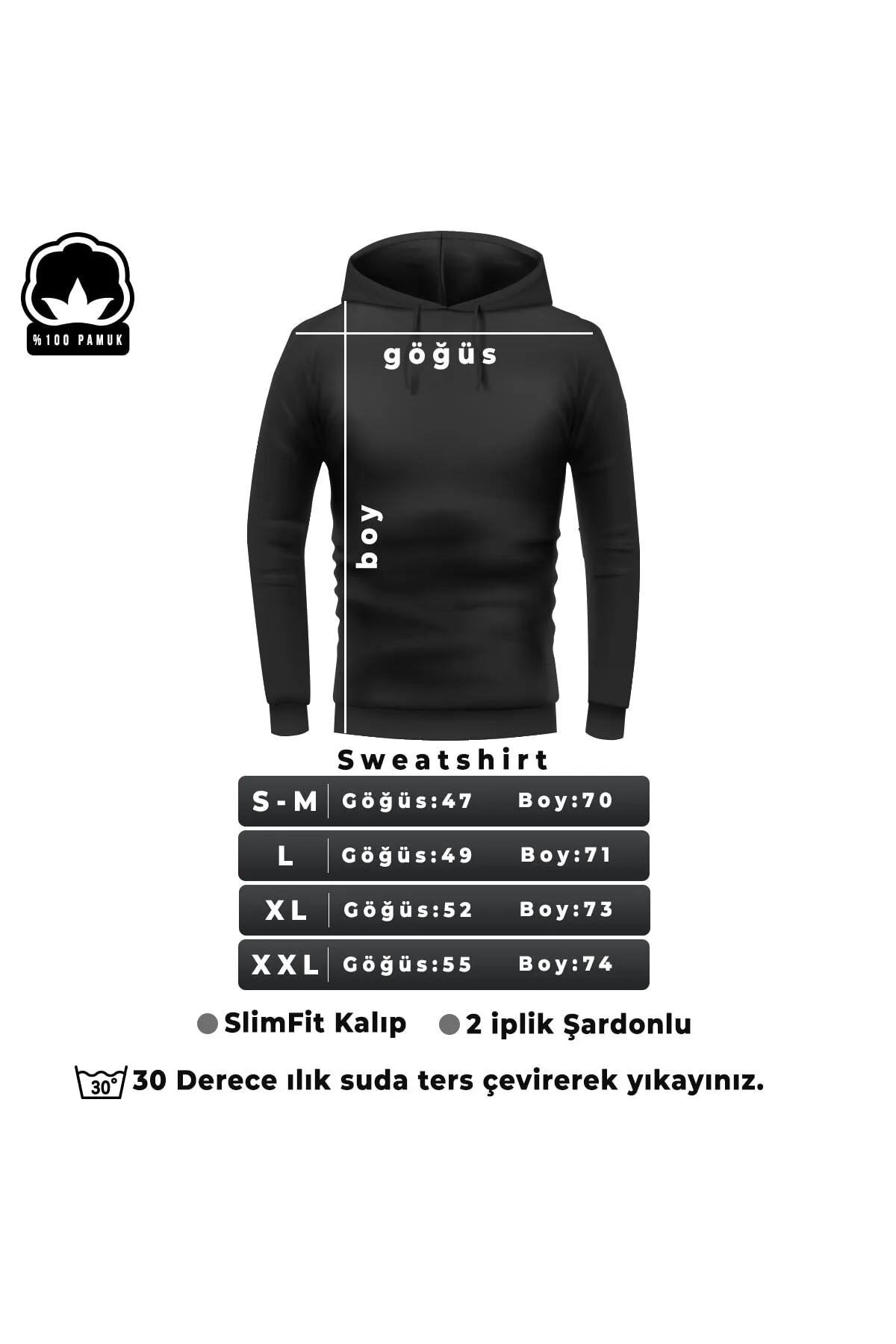 uyguntarz  Unisex-Sweatshirt mit Kapuze und Reißverschluss