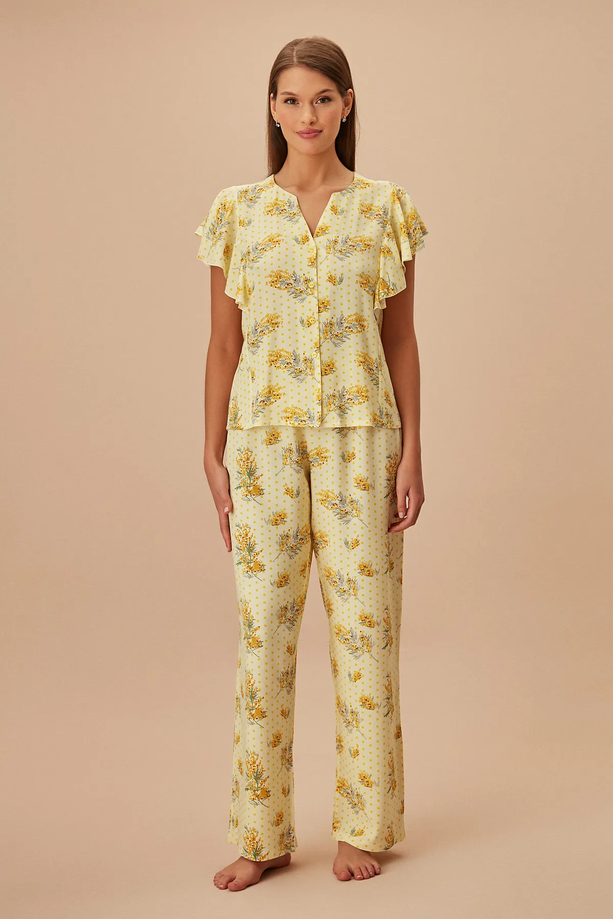 SUWEN  Yelena Maskulines Pyjama-Set