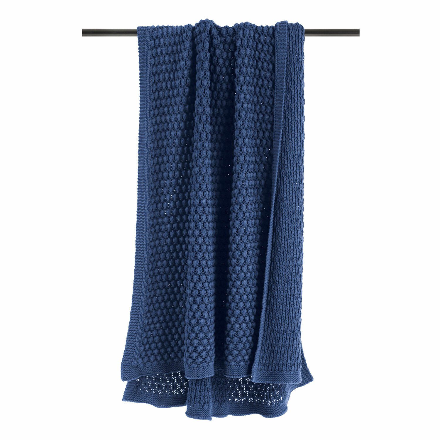 Baumwollbettdecke, Plaid Tremes blau, Mirabeau