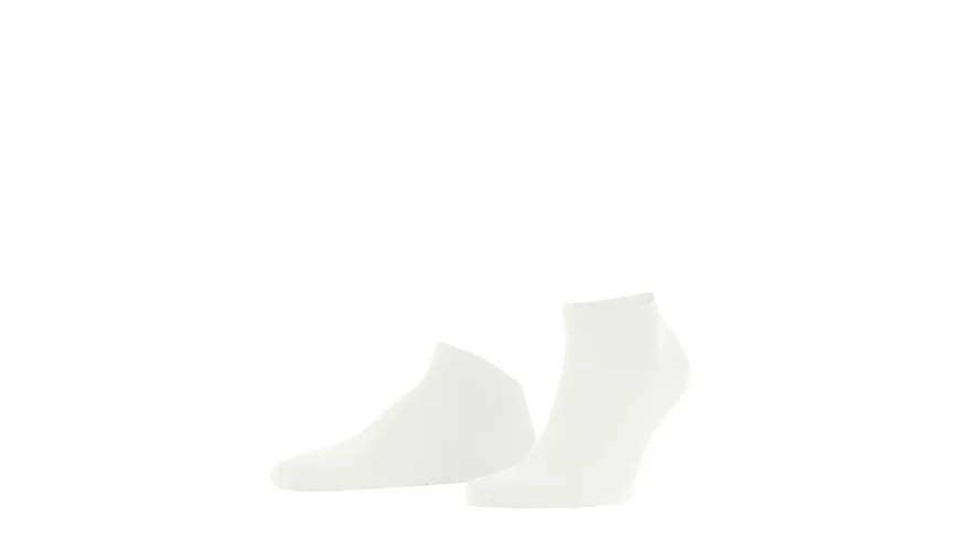 FALKE Herren Sneaker Socken ClimaWool Weiß