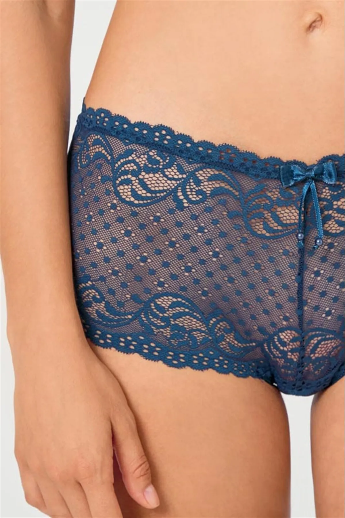 Cottonhill  Transparente Spitzen-Damen-Tanga-Shorts, Höschen, 3er-Pack – 3