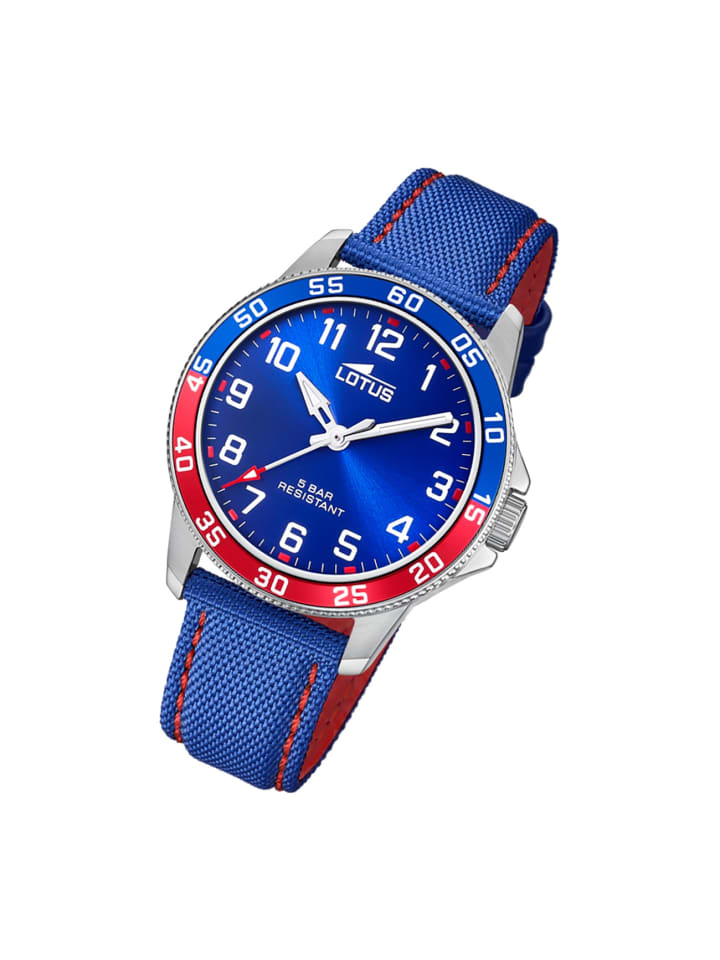 Lotus Analog-Armbanduhr Lotus Junior blau, rot mittel (ca. 36mm) günstig kaufen onesize