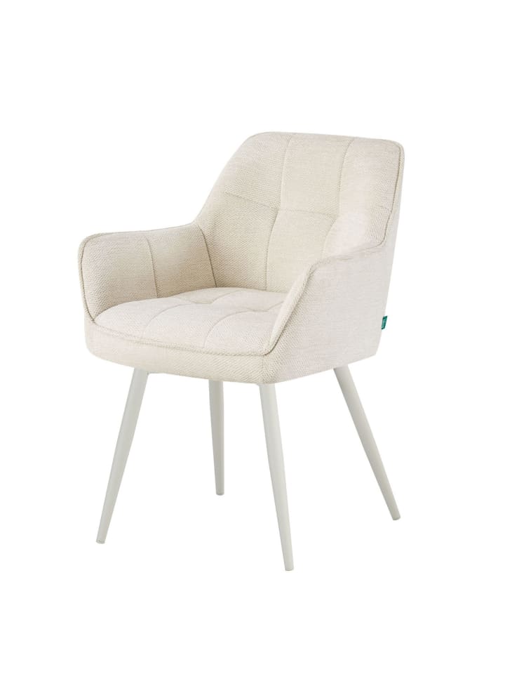 DUBI Möbel 2er-Set: Drehstuhl THOMAS-JILL in Cremeweiß - (B)61 x (H)82 x  (T)62 cm günstig kaufen onesize