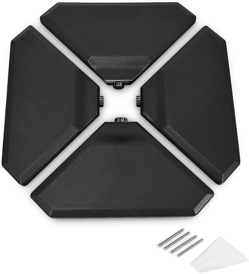 Costway COSTWAY 4-teiliger Sonnenschirmständer, Schirmständer 70kg befüllbar