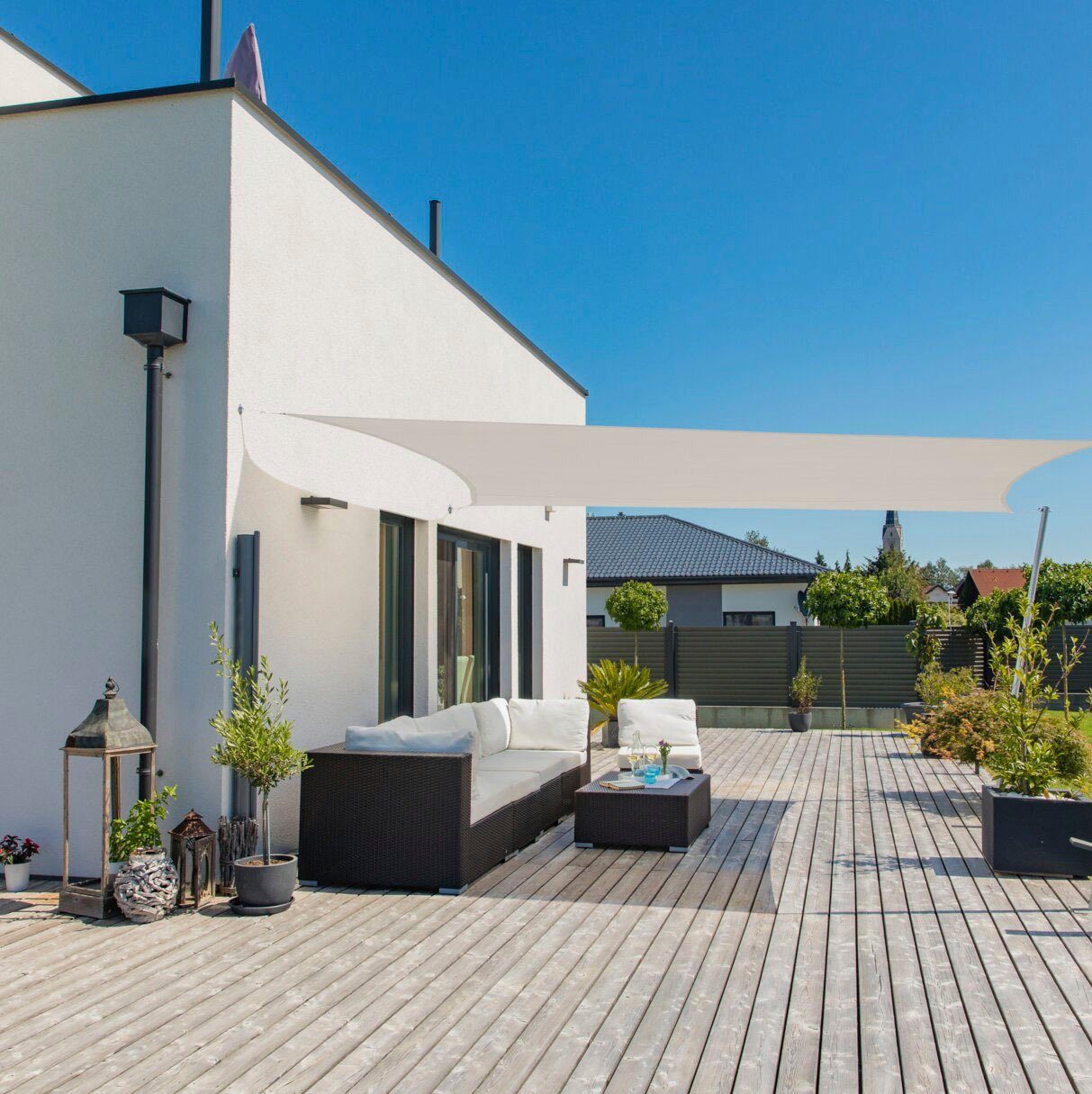 Windhager Sonnensegel Cannes Rechteck, 4x5m, grau