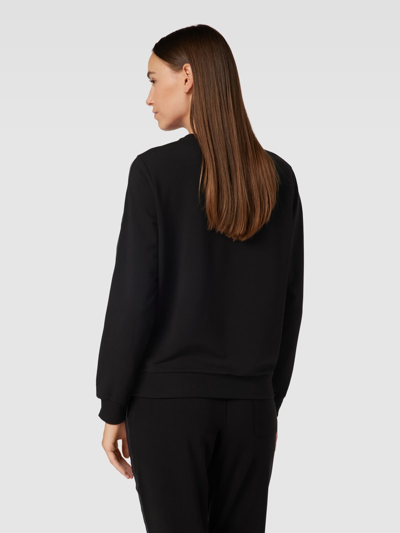 Sweatshirt mit Rundhalsausschnitt in schwarz