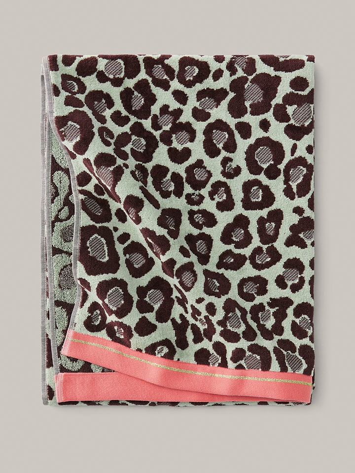 Staycation Duschtuch ''Terry'' in Mint/ Braun/ Pink günstig kaufen 70x140 cm