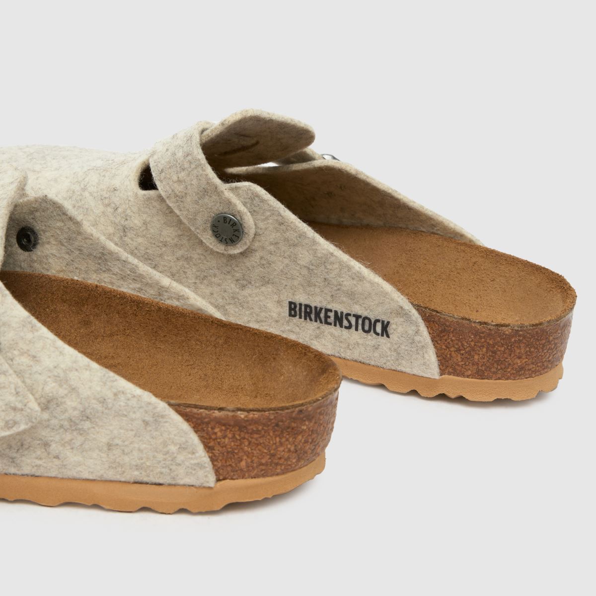 BIRKENSTOCK – Boston – Beige sandaler med träskor