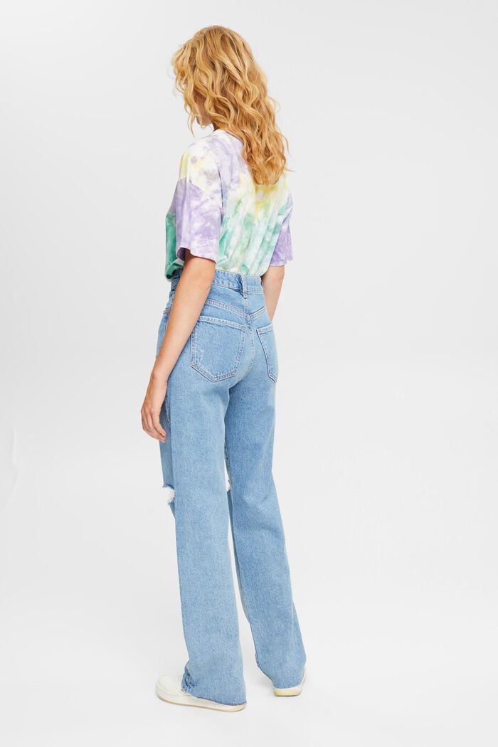 Wide-Leg-Jeans mit Destroyed-Effekten