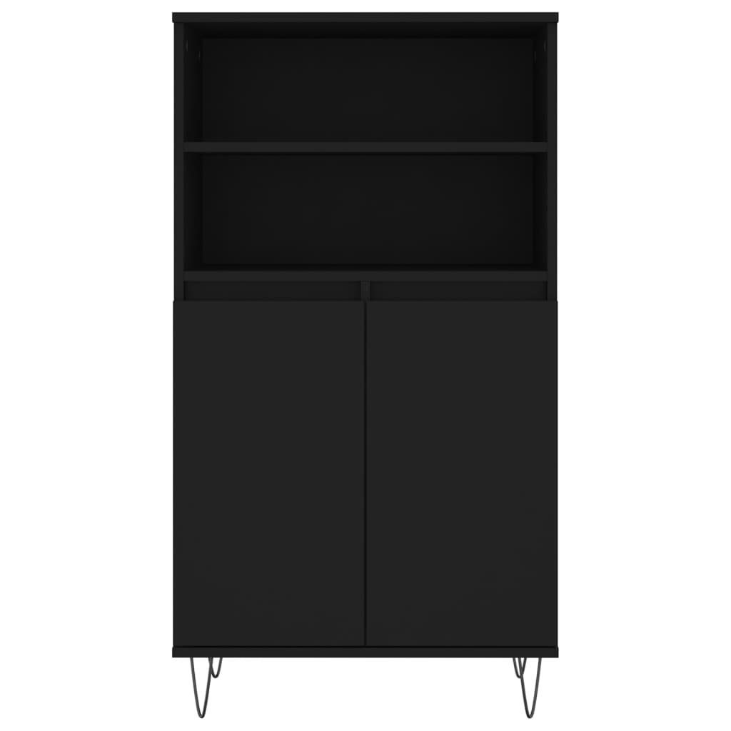 vidaXL Sideboard Highboard Schwarz 60x36x110 cm Holzwerkstoff (1 St)