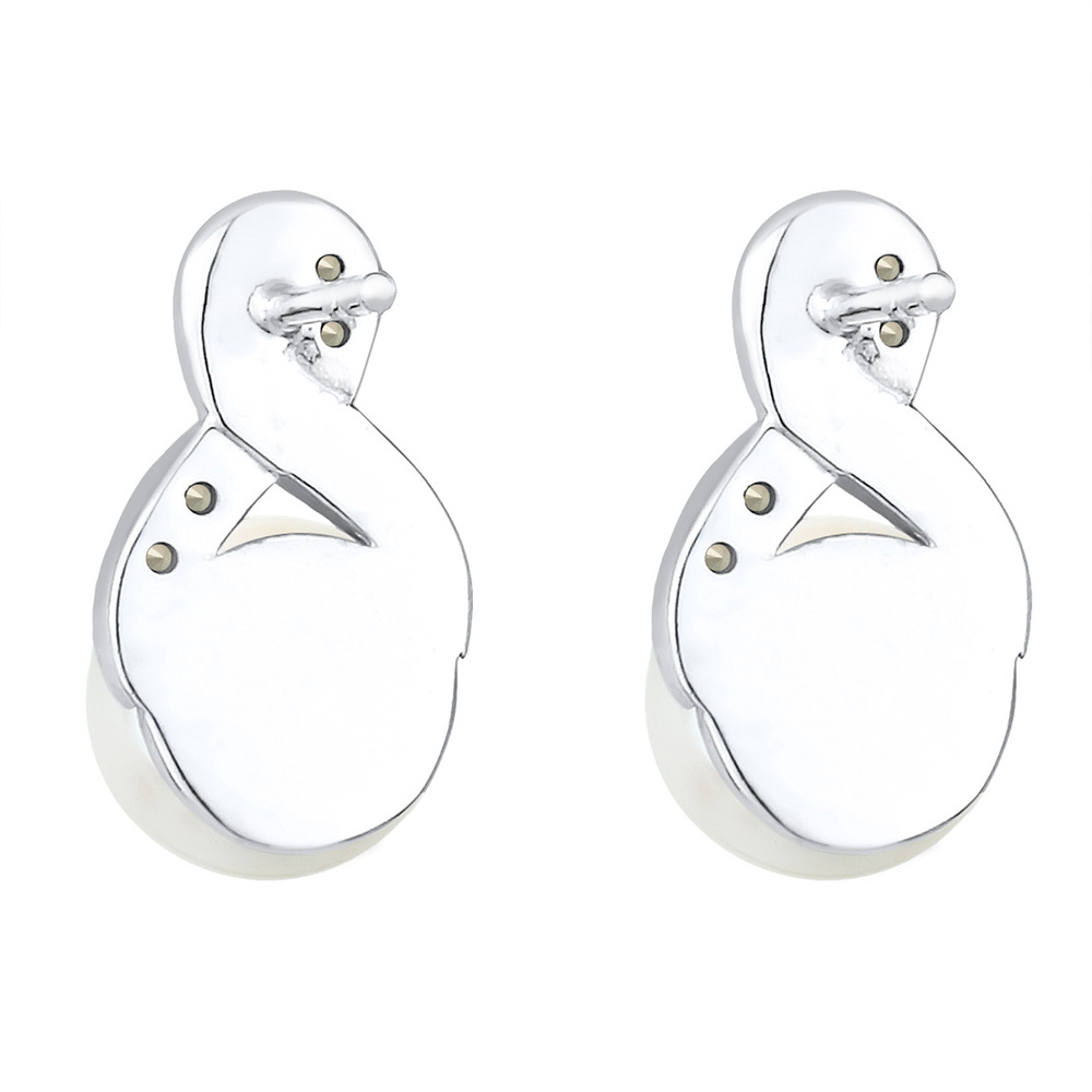 Elli Elli Boucles d'Oreilles Femmes Clous d'oreilles Infinity Élégant avec Perle d'eau Boucles d'oreilles