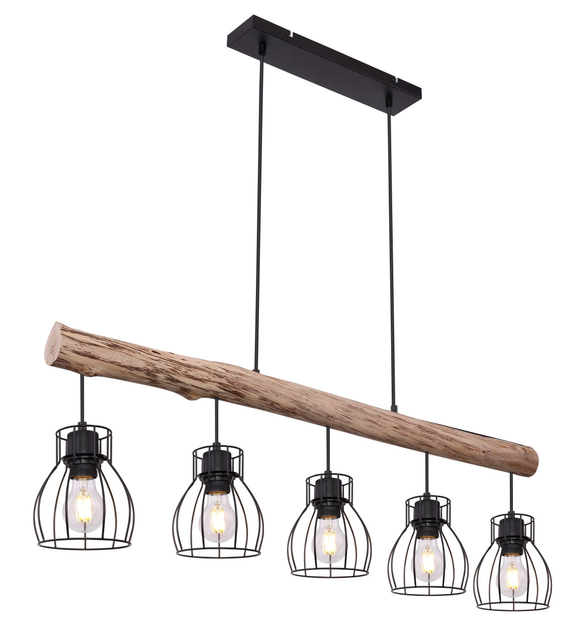 Globo Lighting - MINA - Hängeleuchte Metall schwarz, 5x E27