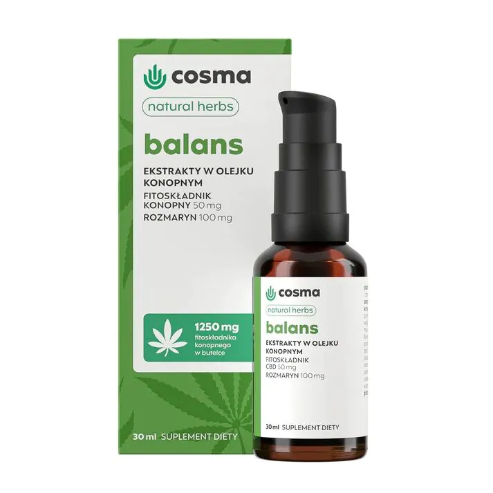 „Cosma Cannabis Balance“ natūralių žolelių aliejus