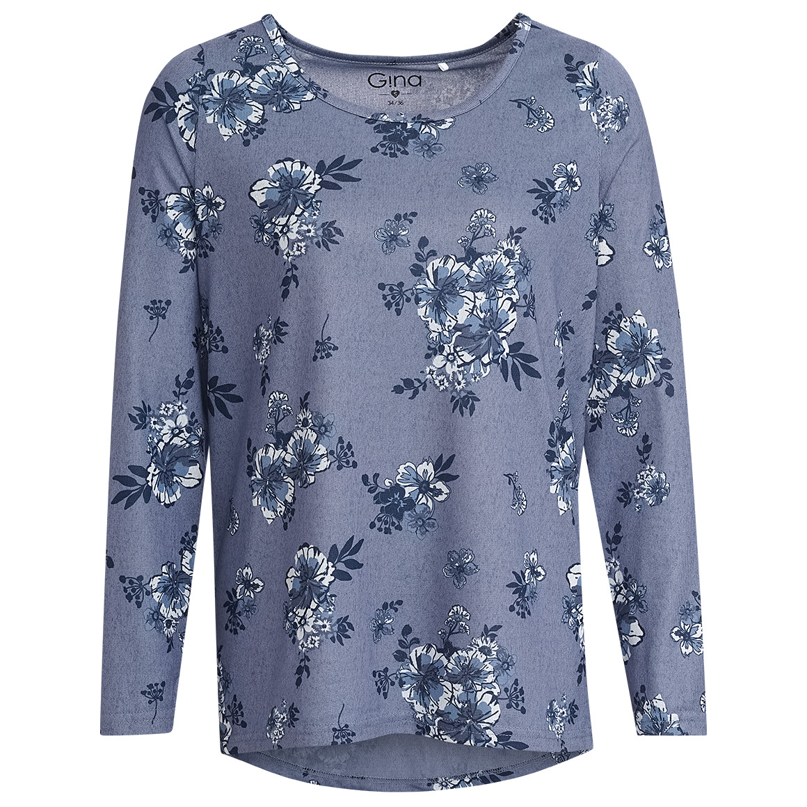 Damen Langarmshirt mit floralem Allover-Print