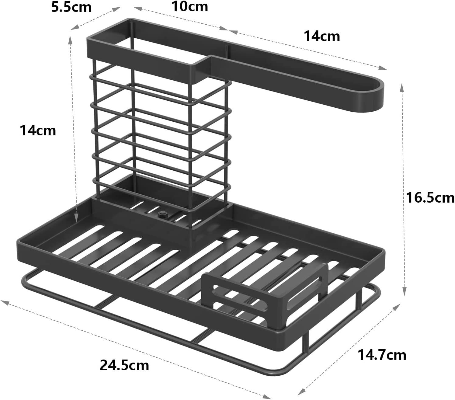 Novzep Gewürzregal Spülbecken Caddy Organizer,Spüle,Lappen Halterung,für Küche Badezimmer