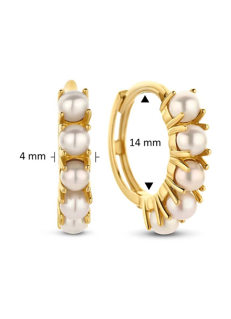 Jackie 14K Gold Pearls of Amalfi hoop earrings made of 14-karat yellow gold