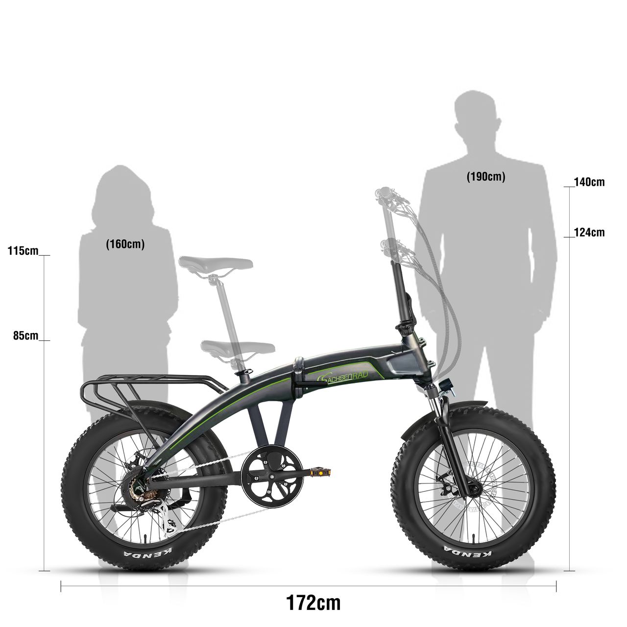 SachsenRad E-Folding Bike F6 Safari Fatbike
