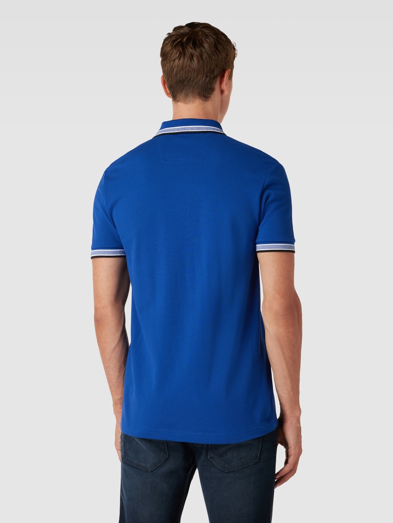 Poloshirt mit Label-Stitching Modell 'PADDY' in royalblau