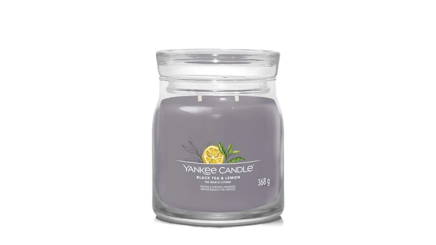 Yankee Candle Duftkerze Signature Medium Jar Black Tea & Lemon Black Tea & Lemon