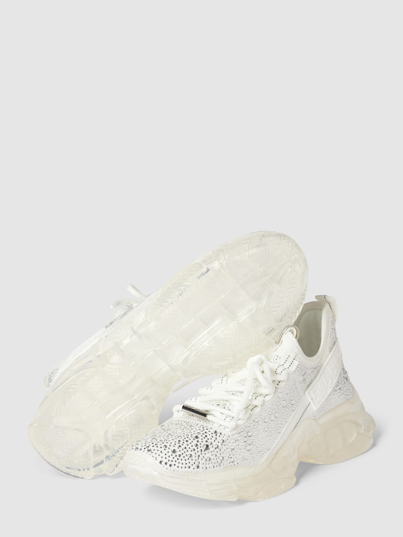 Sneaker mit Ziersteinbesatz Modell 'MAXIMA' in offwhite