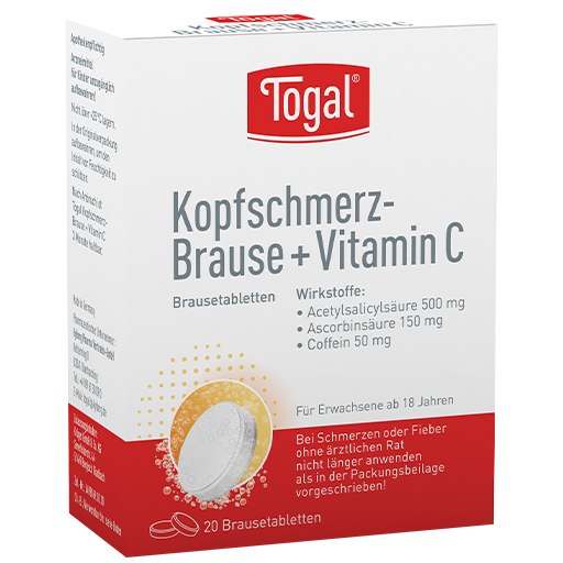 TOGAL Kopfschmerz-Brause   Vit.C Brausetabletten  20 St  Brausetabletten