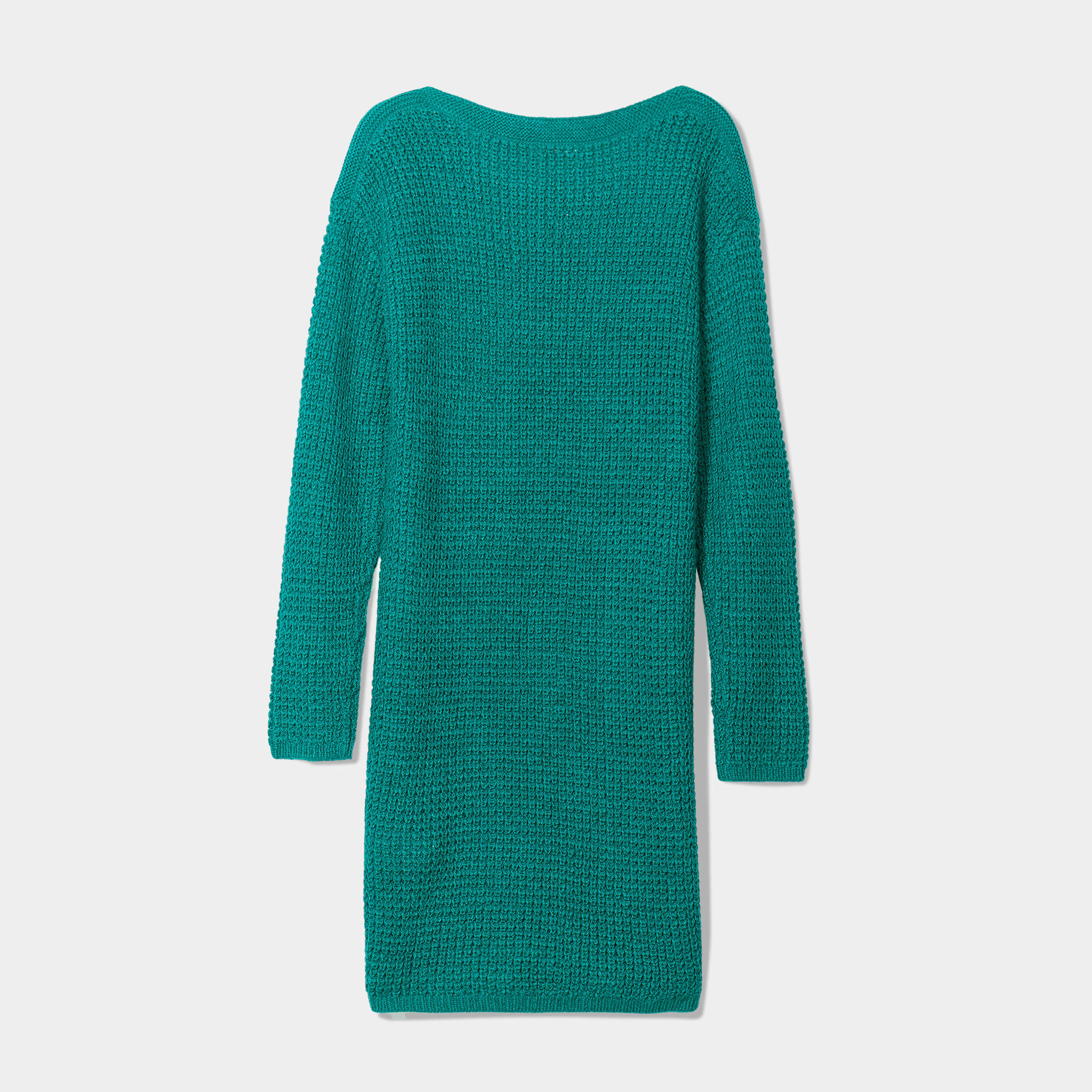 Robe pull droite avec boutons vert canard femme | Cache Cache
