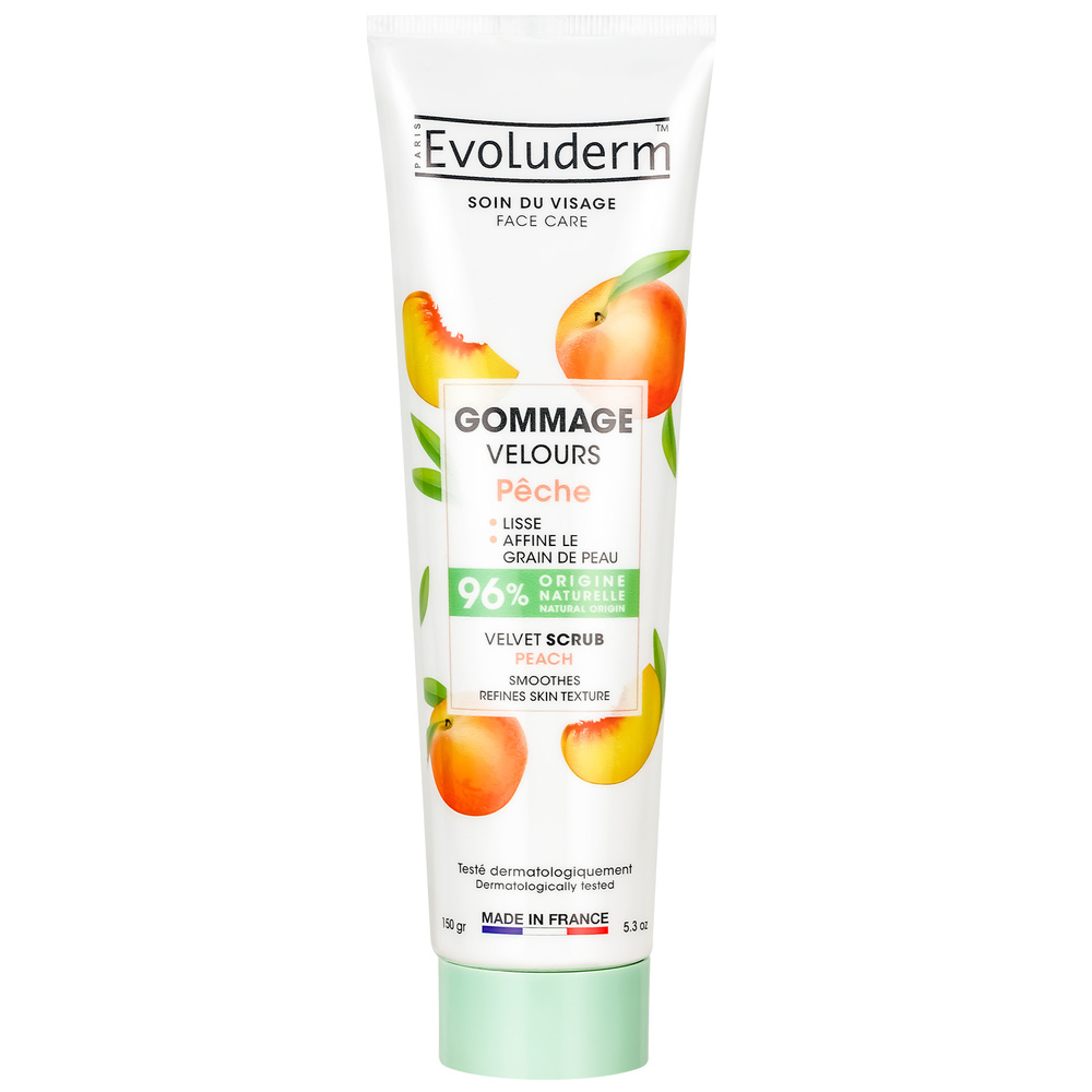 evoluderm Gommage Visage Gommage Velours Pêche - 150 gr