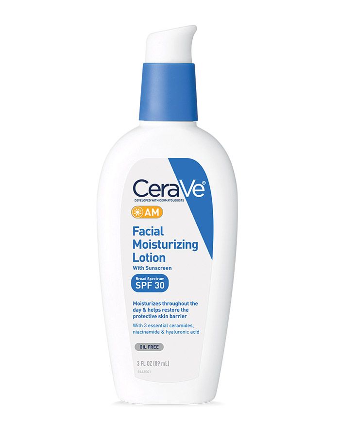 Lotion hydratante visage AM avec protection solaire. Soin hydratant de jour non comédogène avec FPS 30.
